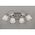 Transitional Brushed Nickel 4-light Bath Light Fixture