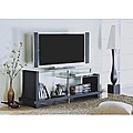 Black Wood/ Chrome Metal TV Console