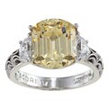 Tacori IV Cubic Zirconia Epiphany Cushion Canary Ring