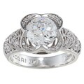 Tacori IV Cubic Zirconia Epiphany Crescent Framed Bloom Cut Ring