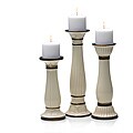MIKASA COUNTRYSIDE S/3 CERAMIC CNDLEHLDERS-10" 12" 14"