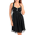 Stanzino Women's Black Sweetheart Sleeveless Party Dress