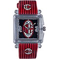Chronotech Kids Plastic and Leather Red Striped Watch