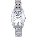 Chronotech Women's Stainless Steel Silver Rhinestone Watch
