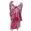 Women's Hot Pink and Silver Shawl Wrap