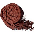 Peach Courture Chocolate Brown Wool Shawl