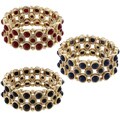 Marlyn Schiff Goldtone Colored Stretch Bracelet
