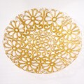 Arda Glassware Harem Gold Gilded Salad Plates (Set of 4)