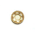 Arda Poeme Gold/ White Gilded Canape Plates (Set of 4)