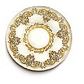 Arda Poeme Gold/ White Gilded Charger Plate