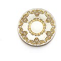 Arda Poeme Gold/ White Gilded Dinner Plates (Set of 4)