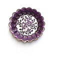 Arda Romantic Black/ Purple Gilded Salad Plates (Set of 4)