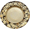Arda Glassware Leopard Brown and Gold 13-inch Charger Plates (Set of 4)