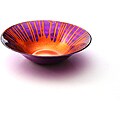 Arda Glassware Batique Purple/ Orange 12-inch Shallow Bowl