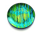 Arda Glassware Batique Blue/ Green 13-inch Charger Plates (Set of 4)