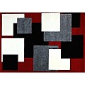 Modern Deco Red Boxes Rug (5'2 x 7'2)