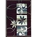 Generations Burgundy Floral Rug (5'2 x 7'2)