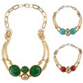 New! Amrita Signh 3-stone Faceted Necklace
