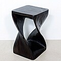 Wood Espresso Twist Stool (Thailand)