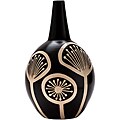 Large Black and White 'Fireworks' Vase (Peru)