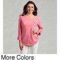 Calvin Klein Performance Women's Cinched Button Top