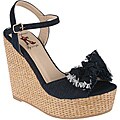 Elegant by Beston Women's 'Camila' Wedge Sandals