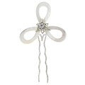 Tacori Bridal Evening Mother of Pearl Sterling Silver White Topaz Hairpin