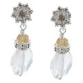Tacori Bridal Evening Sterling Silver and White Topaz Dangle Earrings