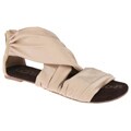 Elegant by Beston Women's 'Perry-1' Nude Fabric Gladiator Sandals