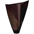 Deep Brown with Copper Highlights Lacquered Wood Vase