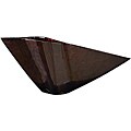 Deep Brown with Copper Highlights Lacquered Wood Vase