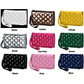 Premium Apple iPhone 4/4S Glossy Quilted Wallet with Credit Card Pockets