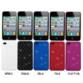 Premium Apple iPhone 4/4S Lattice Back Cover with Rhinestones