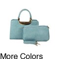 Dasein Classic 2-in-1 Solid Faux Leather Satchel