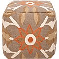 Decorative Botanic Green Pouf