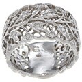 14k White Gold 7/8ct TDW Diamond Vine Theme Estate Ring (J-K, SI1-SI2)