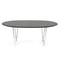Hubbard Brown Oval Mid-Century Modern Coffee Table