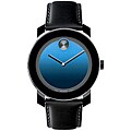 Movado Men's Black Leather Watch