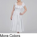 Grace Elements Women's Cotton Smocked Waist Dress