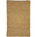 Handspun Jute Light Gold Soumak Jute Rug (4' x 6')