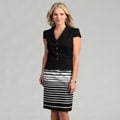 Tahari ASL Women's Short-sleeve Novelty 2-piece Skirt Suit