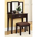 Jade Solid Wood Vanity Table and Stool Set