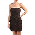 Stanzino Women's Plus Size Brown Textured Tube Dress