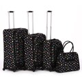 Nicole Miller 'Conversation' 4-piece Expandable Spinner Luggage Set