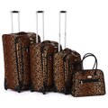 Nicole Miller 'Spot Check' 4-piece Expandable Spinner Luggage Set