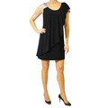 Sophia Christina Women's Black One-sleeve Ruffle Dress