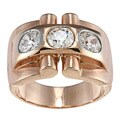 18k Rose Gold 2 1/2ct TDW Old Mine Cut Diamond Estate Ring (K-L, SI1-SI2)
