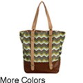 Valencia Zig-Zag Stitched Detail Tote Handbag