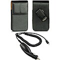 Premium Motorola Droid RAZR MAXX Leather Case with Car Charger