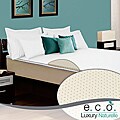E.C.O. Luxury Naturelle Dunlop Latex 2-inch Queen-size Reversible Mattress Topper With Cover
